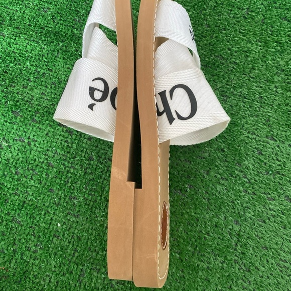 Chloé Women's Woody Flat Sole Logo Slide Sandals size 42 (11) - Picture 6 of 8